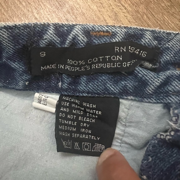 Vintage denim skirt high waisted - Picture 4 of 5